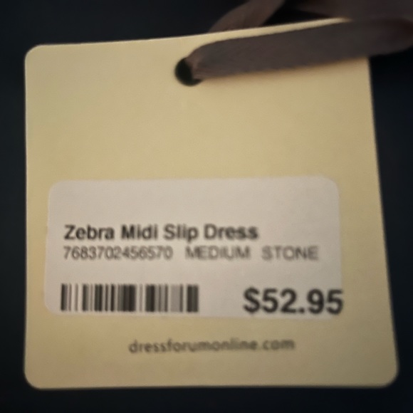 Zebra MIDI Slip Dress - Picture 2 of 2